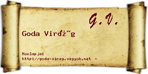 Goda Virág névjegykártya